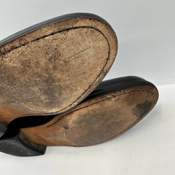 Bostonian Classics Oxford Black Leather Wingtip Brogue Lace Up Shoes Size 10M - Picture 13 of 13